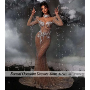 Exquisite Beading Evening Dress For Women Sweetheart Mermaid Prom Gowns Pearl Embellishments for Formal Occasions Customized