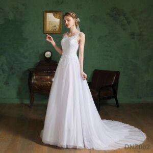 V Neck Princess Gown Wedding Dress Luxury Bridal Gowns Vestidos De Novia With Royal Train