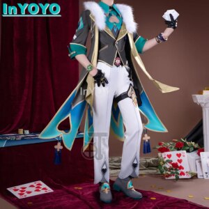 InYOYO Aventurine Cosplay Costume Honkai: Star Rail Game Suit Fashion Handsome Uniform Halloween Party Outfit Men S-XXL New