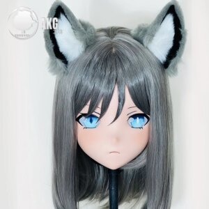 (AL25)Customize Character Crossdressing Female/Girl Resin Full/Half Head With Lock Anime Cosplay Japanese Animego Kigurumi Mask
