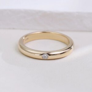 Provence Simple style Wedding Ring 10K14K18KGold DEF/VVS Lab Diamonds Rings Engagement Rings for Women Men Personalized Custom