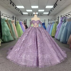 Fairy Purple Vestidos De 15 Quinceañera Fantasy Vestidos De 15 Xv Años Princess Lace Sweet 16 Dress Charro Prom 2025 Customized