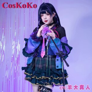 CosKoKo Meloco Kyoran Cosplay Anime Vtuber Nijisanji XSOLEIL Costume Sweet Nifty Lovely Dress Halloween Party Role Play Clothing
