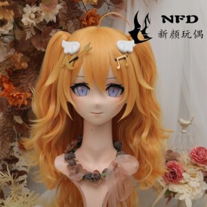 Kigurumi gold self-set Kigurumi mask full headband lock cosplay headshell props costume anime game