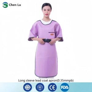 Good quality x-ray protective 0.35mmpb long sleeved lead overcoat hospital/laboratory nuclear radiation protection lead clothes