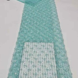AfricaNet Groom Lace Fabric 2025 High Quality French Beaded Sequins Embroidered Lace Fabric Nigerian Bridal Dress Party Sewing