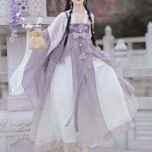 Chinese Style Han Elements Dress Daily Girl Improved Hanfu Suspender Skirt New Spring and Summer Performance Wear Shooting Photo