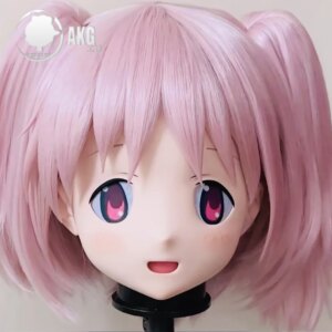 Customize Character Female/Girl Resin Kig Full Head With Lock Anime Cosplay Japanese Anime Kigurumi Mask