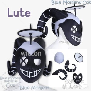 Anime Hassbin Lute Angel Cosplay Costume 3D Hard Mask Hotel Halloween Christmas Party Roleplay Props Polylactic Acid Customized