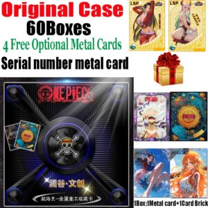 New Langgu Culture One Piece Metal Collection Cards Anime Luffy Sanji Nami Purple Luxury Edition Card Serial Number Metal Cards