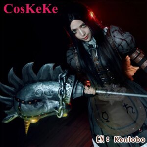 CosKeKe Alice Liddell Cosplay Game Alice: Madness Returns Costume Sweet Lovely Steam Dress Halloween Party Role Play Clothing
