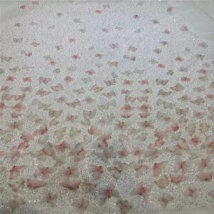 High Quality |Gradient three-dimensional Bead Tube Fabric Sequin Embroidered Wedding Women Dress