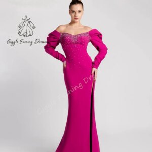 Giggle High Quality Beading Off The Shoulder Saudi Arab ثوب السهرة Luxury Mermaid Women Evening Dresses 2025 Fashionable Prom