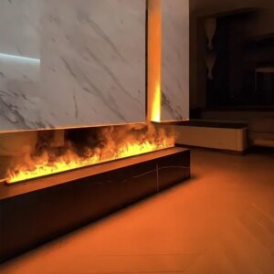 New intelligent energy-saving steam LED3D atomizing fireplace embedded simulated flame living room decorative cabinet humidifier