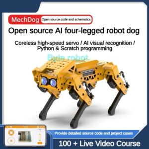 ESP32 Quadruped AI Robot Dog Mechdog Intelligent Visual Bionic Robotics Kit for Arduino for Python Graphical Programmable Robot