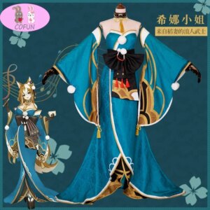 Anime Game Genshin Impact Gorou Geo Bow Ivitation Miss Hina Uniform Party Dress Cosplay Costume Halloween Men Free Shipping 2022