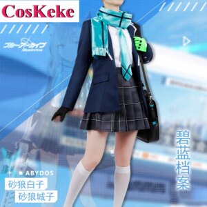 CosKeKe [Customized] Abydos Cosplay Costume Game Blue Archive Lovely Daily Wear School Uniform Unisex Party Role Play Clothing