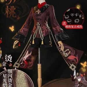 Anime Genshin Impact Cosplay HuTao Costume Game Suit Uniform Hu Tao Halloween Party Outfit For Women Girls New 2021