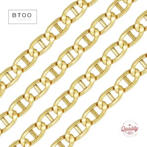 Real 14K Gold Filled Anchor Chain 5mm Width Gold Filled Rope Chain For Jewelry Making Unfinished Chain Necklace Bracelet