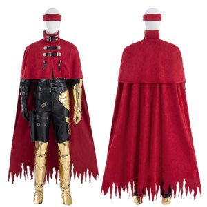 Game FF7 Vincent Valentine Role Playing Costume Halloween Makeup Ball Shirt Pants Cloak Gloves Belt Boots