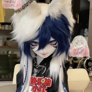 Yis cosplay Custom Furry head Kigurumi Head Cosplay Kemono Fursuit Handmade Headsets Beast Customized Fursuit Kemono Head