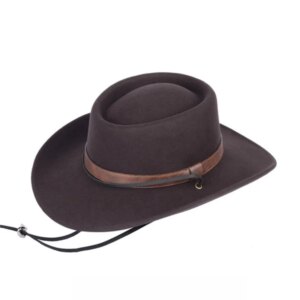 New cowboy hat Men’s and women’s riding hats fine wool rolled flat bowler casual