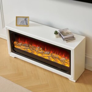 Modern Electric Fireplace with Small Kamin Freestanding Remote Control Luxury Home Electric Fireplace of Villa Decoration