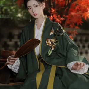 Chinese Hanfu Dress Women Traditional Vintage Hanfu Female Cosplay Costume Song Dynasty Green&Yellow Hanfu Dress Plus Size XL