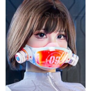 Punk Mechanical Cyber Glow Mask Gloves Girls Flexible Trendy Fingers Game Equipment Punk Armor Glow Gloves Cosplay For Women Men