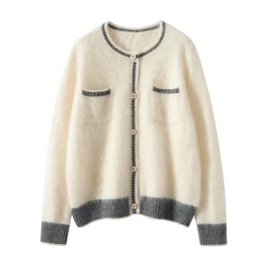 Luxury Women 100% Cashmere Sweater O-neck Office Lady Brushed Cashmere Cardigan Autumn Winter Soft Warm Cashmere Clothing Tops