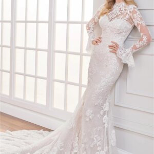 Elegant Off-Shoulder Bridal Dress Charming Lace Wedding Dress Romantic A-Line Floor-length Dress Customized Vestidos De Novia