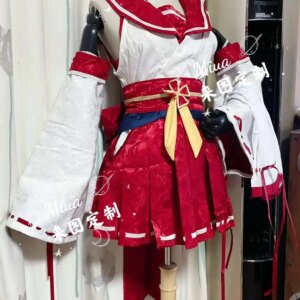 COS-KiKi Anime Blue Archive Kaede Hyakki Yako Miko Kimono Game Suit Cosplay Costume Lovely Uniform Halloween Party Outfit Women