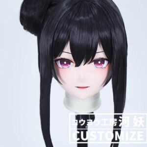 C-4117 Customize Full Head Resin Cartoon Cosplay Japanese Character Anime Role Play Crossdress Kigurumi Mask With Back Shell