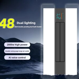 Dual Light Bathroom Heater Short-Circuit Protection Ceiling Lamp Two-Speed Bathroom Heater  Smart App-Control Bathroom Warmer