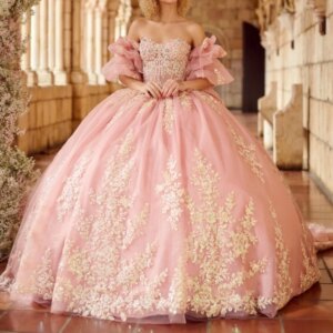 Pink Shiny Quinceanera Dresses Off Shoulder Ball Gown Sweet 16 Dress Beads Applique Lace Tull Birthday Party Vestidos 15 De Anos