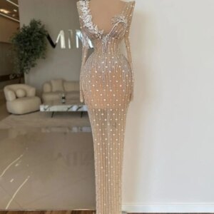 Luxurious Deep V-Neck Prom Dress 2025 Charming Sleeveless Shiny Evening Dress Stylish A Line Floor-Length Gown Customized