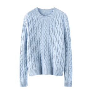 Autumn Winter O Neck Knitted 100% Cashmere Sweater Women Solid Thick Warm Pullover Knitwear