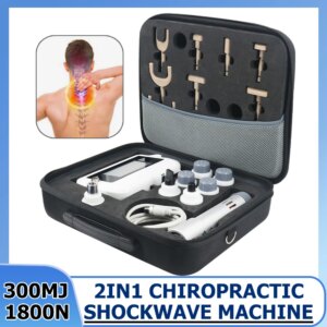 Portable 300MJ Shockwave Therapy Machine Deep Body Massage 1800N Chiropractic Adjustment Massager Relaxation Muslc Pain Relief