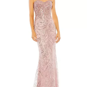 2024 Embellished Strapless Gown Evening Dress Plus Size Formal Prom Party Gowns Full Beading Robe Soirée Female Custom Made