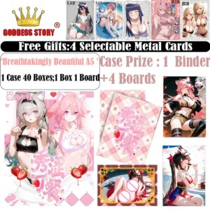 A5 Board Doujin Toys: Anime Goddess Story Cards – Albedo Nezuko Rem Nami Zero 2 – Beautiful Illustrations for Anime Collectibles