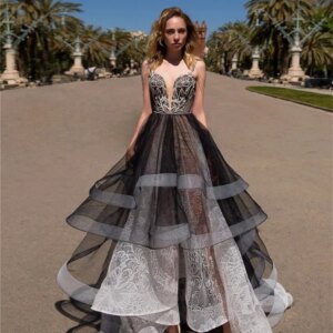 Sexy Deep V Neck Bridal Dresses 2024 Classic Floral Print Floor Length Dress Simple Party Dress Vestidos De Novia