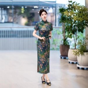 New cheongsam Chinese style elegant temperament long performance