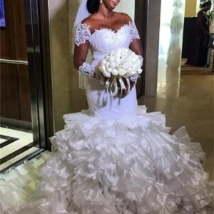 Elegant Sleeveless Bridal Dress 2024 Elegant Appliquéd Wedding Dress Romantic Mermaid Floor-length Dress Vestidos De Novia