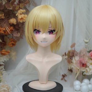 (NFD36–15)Customize Full Head With Lock Pretty Female/Girl Japanese Animego Character Kig Cosplay Kigurumi Mask Crossdress Doll