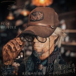 Niche Designer Handmade Vintage Men’s Distressed Canvas Baseball Cap Ripped Wasteland Style Hat