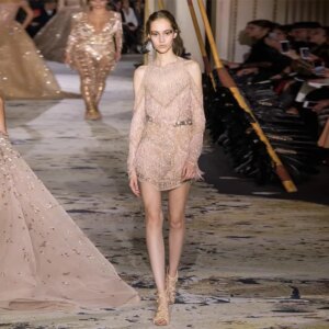 L346 Marchsea Pink Long Sleeves Beaded Tassels Short Length  فساتين السهرة vestidos de fiesta  فساتين سهره evening dresses