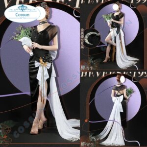 [Customized] Game Reverse:1999 Druvis III Cosplay Costume Halloween Outfits Women Men Full Set Sexy Black Dress