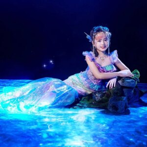 Children’s mermaid theme performance photography girl fairy beautiful photo little girl princess dress