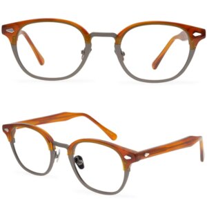 European and American Trendy Brand Glasses Plate Plus Metal Retro Eyebrow Line Frame Glasses Neutral Optical Glasses Frame