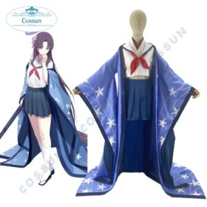 [Customized] Game Blue Archive Yukari Cosplay Costume Cute Party Kimono Dress Suit Halloween Uniform Anime Women Men Clothing
